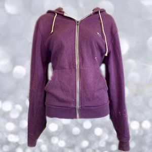 Men's Small Enjoi Panda Patch Purple Hoodie Zip Up